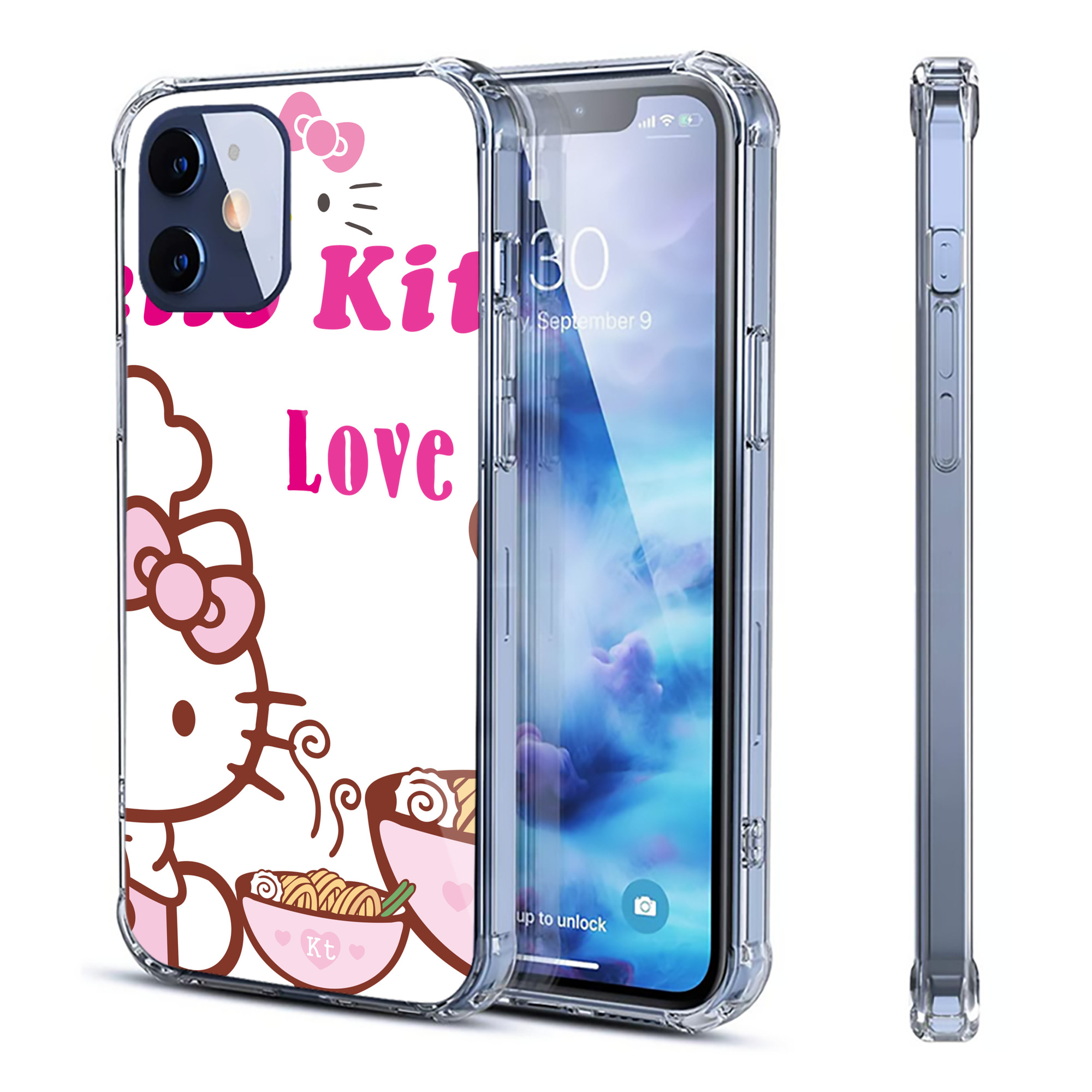 （画像用） Hello Kitty ハローキティ 【iPhone 12シリーズ対応】透明スマホケース（クリアソフトケース）